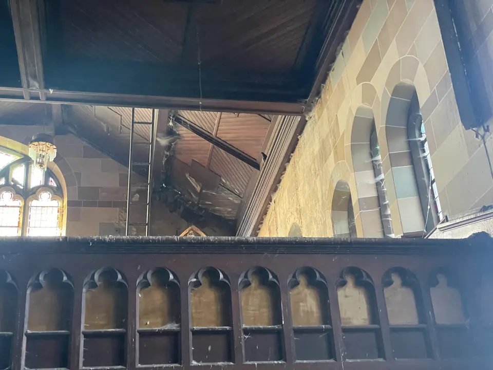 The gallery and its arched windows